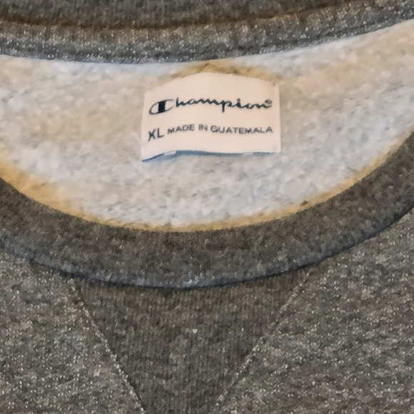 Champion Gray Heathered "Airforce" Graphic crew neck sweatshirt Size XL - Picture 7 of 7